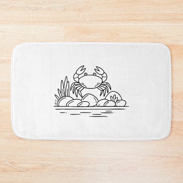 Item preview, tiny crab crawling over a bed of pebbles designed and sold by rasagamastore.