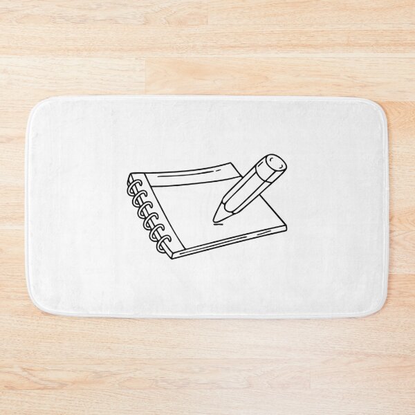 Item preview, eraser end of a pencil pressing against a notebook designed and sold by rasagamastore.