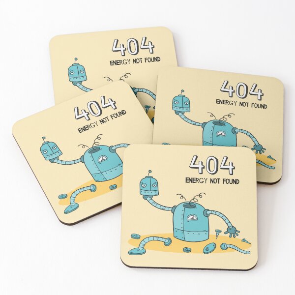 Item preview, 404: Energy Not Found – Funny Robot Breakdown designed and sold by Wise-Geek.