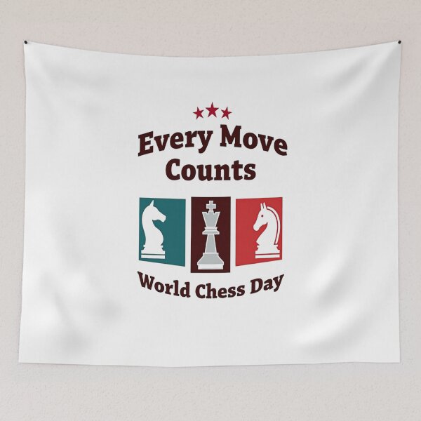 Item preview, Every Move Counts – World Chess Day Tribute designed and sold by HOUCHCREATOR.