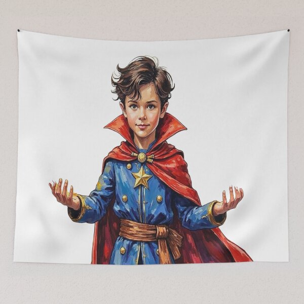 Item preview, Dr Strange-Inspired Superhero Kid Customizable Print designed and sold by Platypus Pics.