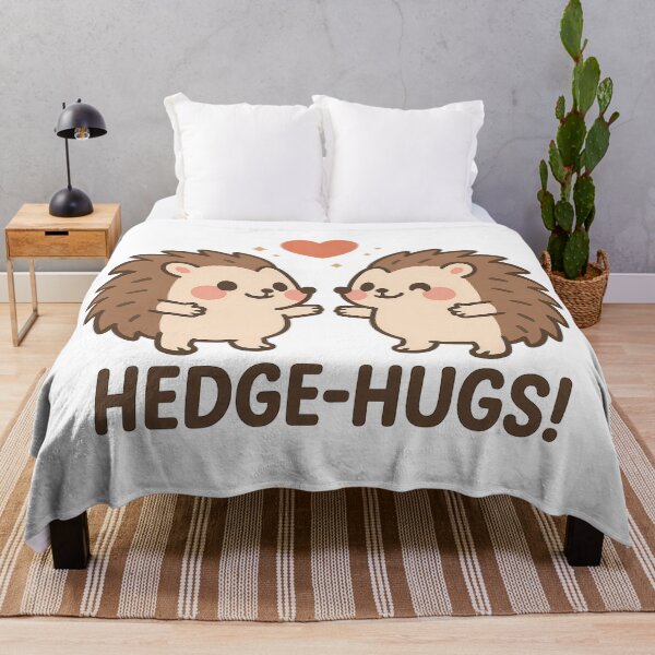 Item preview, Hedge-Hugs - Cute Hedgehog Couple Pun designed and sold by Romeo Fashion.