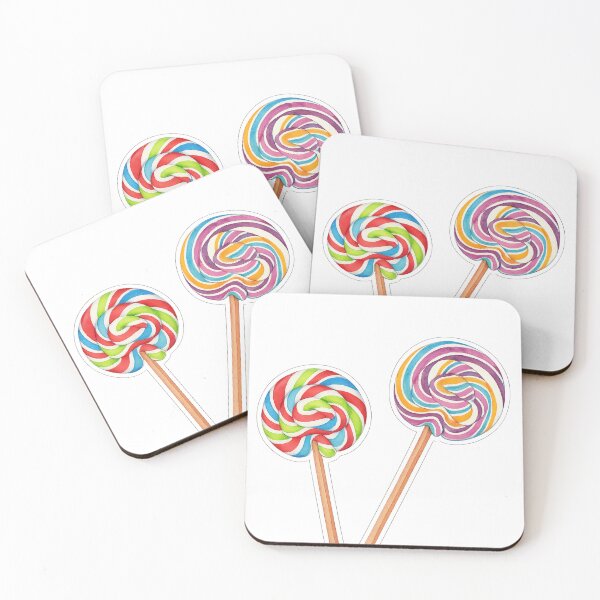 Item preview, Colorful Lollipop Duo – Watercolor Efect Art  designed and sold by Pacika.