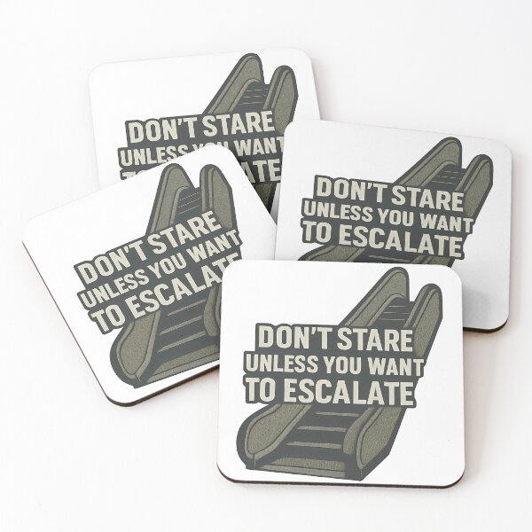Item preview, Don’t Stare Unless You Want to Escalate | Funny Escalator Wordplay T-ShirtDon’t Stare Unless You Want to Escalate | Funny Escalator Wordplay T-Shirt designed and sold by TeeTimeTreasure.