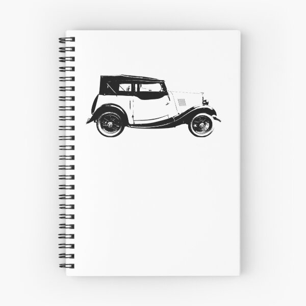 Item preview, Morris 8 vintage 1930s British classic car side view black designed and sold by soitwouldseem.
