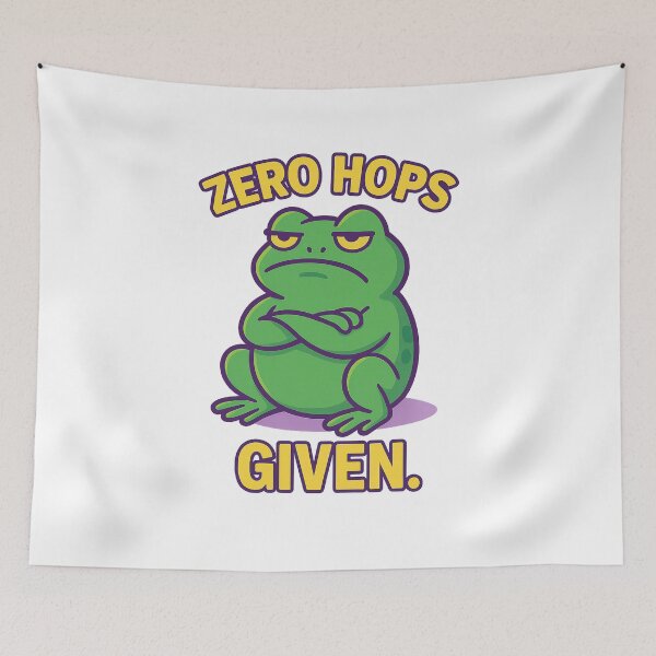 Item preview, Grumpy Toad – Zero Hops Given Funny Amphibian Quote designed and sold by Domci.