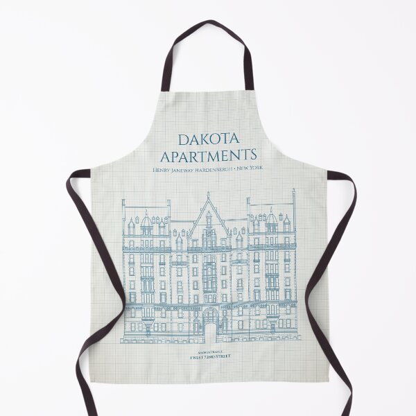 Item preview, Dakota Apartments. Elevation and Floor Plan. New York (Ivory Blue Grid) designed and sold by BGALAXY.