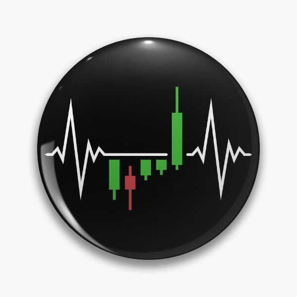 Item preview, Heartbeat Breakout Candlestick Chart Design designed and sold by venomousvector.
