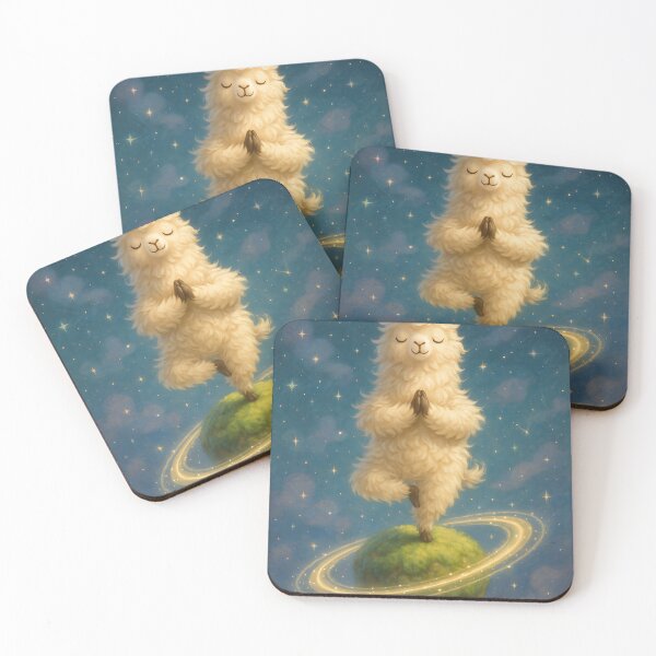 Item preview, Galactic Zen: Yoga Llama Balancing on a Mini Planet designed and sold by Kayqriel.