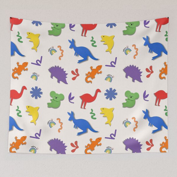 Item preview, Cheeky Block-Coloured Aussie Animals | VolbroCo Paper Cut Fun designed and sold by VolbroCo..