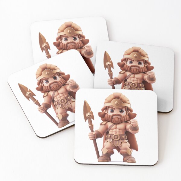 Item preview, Chibi Hercules – Baby Greek Hero in Cute Warrior Style designed and sold by GoldenChiArt.
