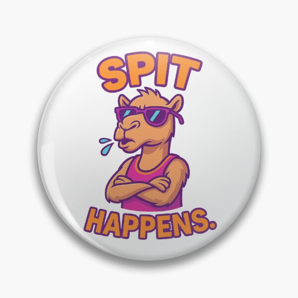 Artikelvorschau, Sassy Camel – Spit Happens Funny Desert Animal Quote entworfen und verkauft von Domci.