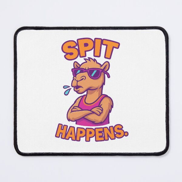 Item preview, Sassy Camel – Spit Happens Funny Desert Animal Quote designed and sold by Domci.