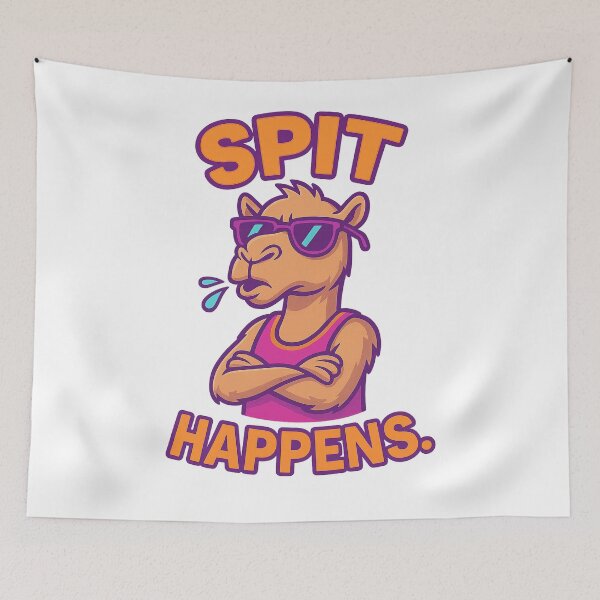 Item preview, Sassy Camel – Spit Happens Funny Desert Animal Quote designed and sold by Domci.