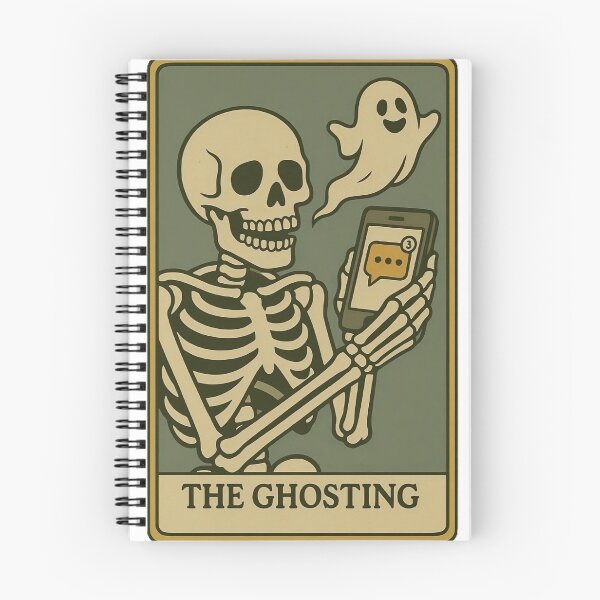 Item preview, The Ghosting Skeleton – Funny Tarot Meme for Texting & Dating Humor designed and sold by AS94 Creative Designs.