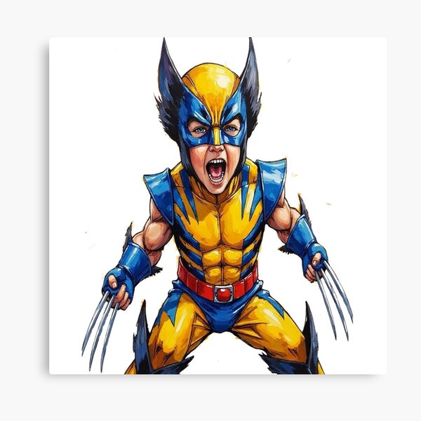 Item preview, Wolverine-inspired Superhero Kid Print designed and sold by Platypus Pics.