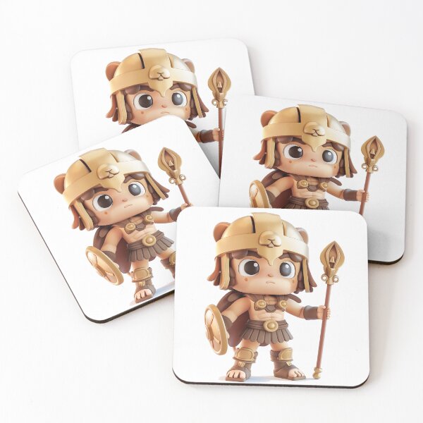 Item preview, Cute Chibi Hercules – Baby Greek Demigod in Lion Warrior Costume designed and sold by GoldenChiArt.