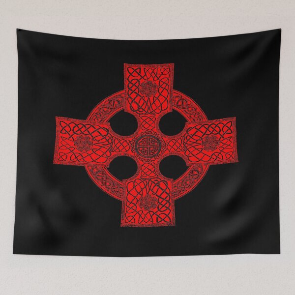 Item preview, celtic art cross (red) designed and sold by Murph's Images.