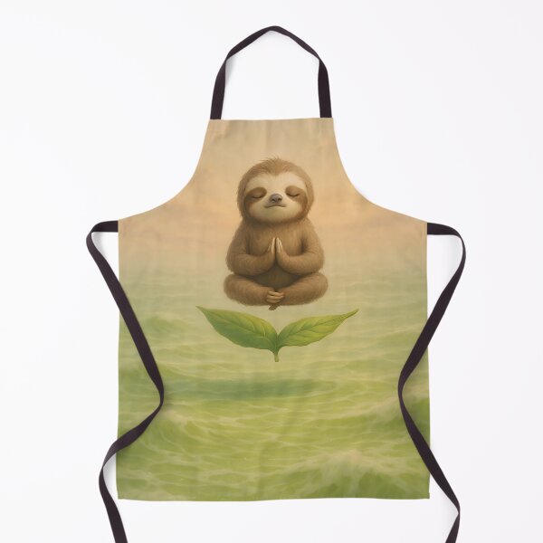 Item preview, Serene Sloth – Floating Meditation Over Matcha Waves designed and sold by Kayqriel.