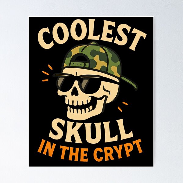 Item preview, Coolest Skeleton Skull Halloween Camo Humor Art designed and sold by JerdbordinShop.