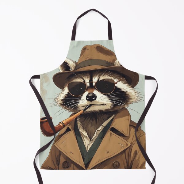 Item preview, Trust Me I'm Classy – Illustrated Raccoon in Rain Jacket designed and sold by Neonyx2020.