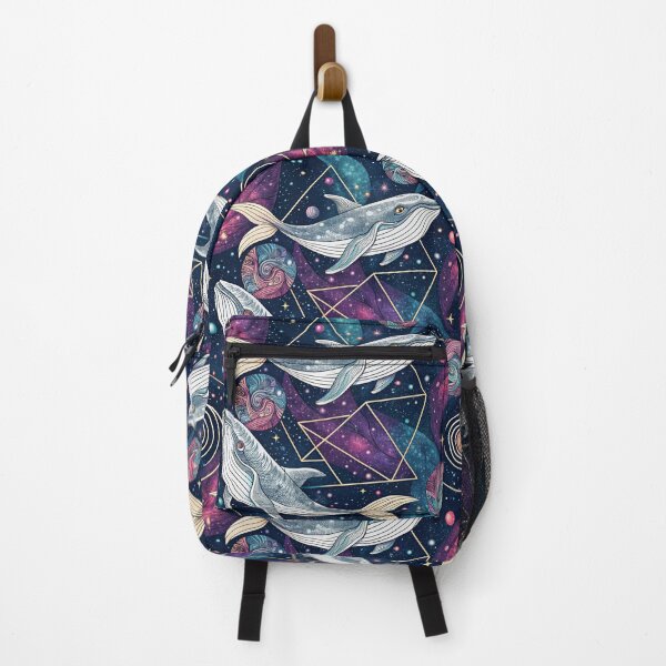 Item preview, Cosmic Whales Swimming Through Galaxy - Geometric Space Pattern designed and sold by alfmar.