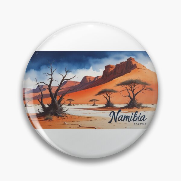 Item preview, Sunrise in Dead Vlei, Namibia – Watercolor desert landscape designed and sold by StormArte.
