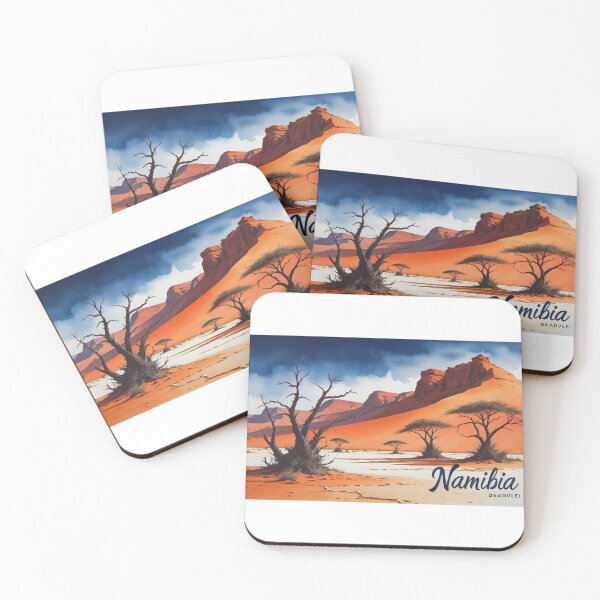 Item preview, Sunrise in Dead Vlei, Namibia – Watercolor desert landscape designed and sold by StormArte.