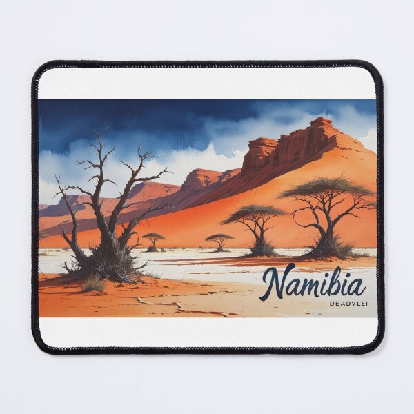 Item preview, Sunrise in Dead Vlei, Namibia – Watercolor desert landscape designed and sold by StormArte.