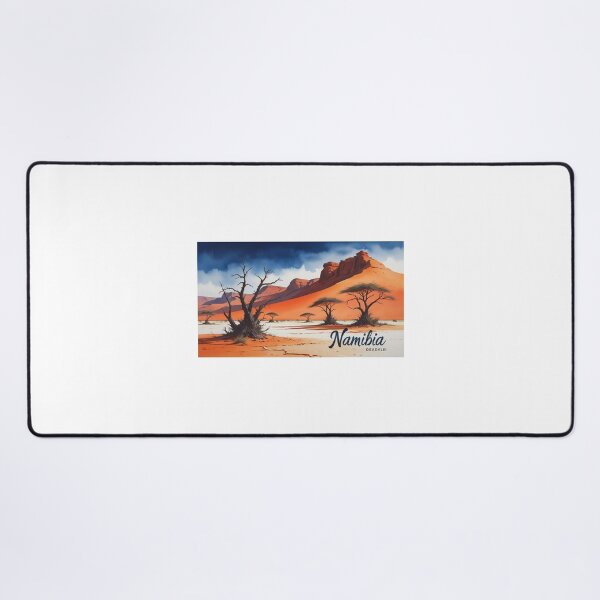 Item preview, Sunrise in Dead Vlei, Namibia – Watercolor desert landscape designed and sold by StormArte.