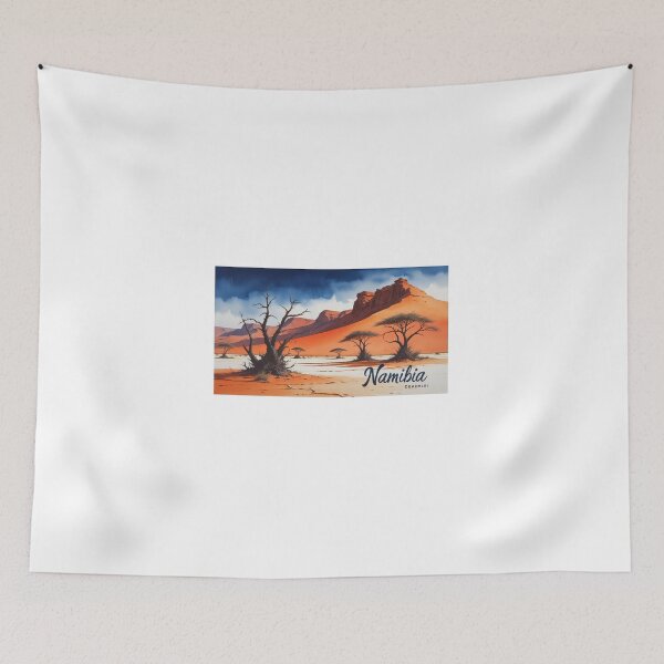 Item preview, Sunrise in Dead Vlei, Namibia – Watercolor desert landscape designed and sold by StormArte.