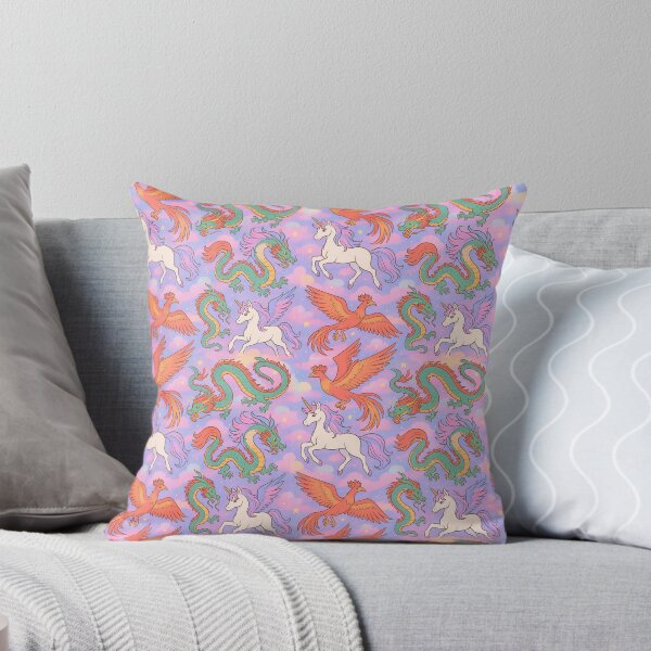 Item preview, Fantasy Creatures on Cloudy Sky Pattern designed and sold by Aryabek.