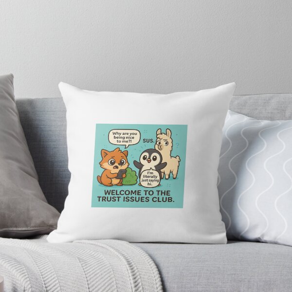 Item preview, Welcome to the Trust Issues Club | Funny Animal Art designed and sold by wibby-color.