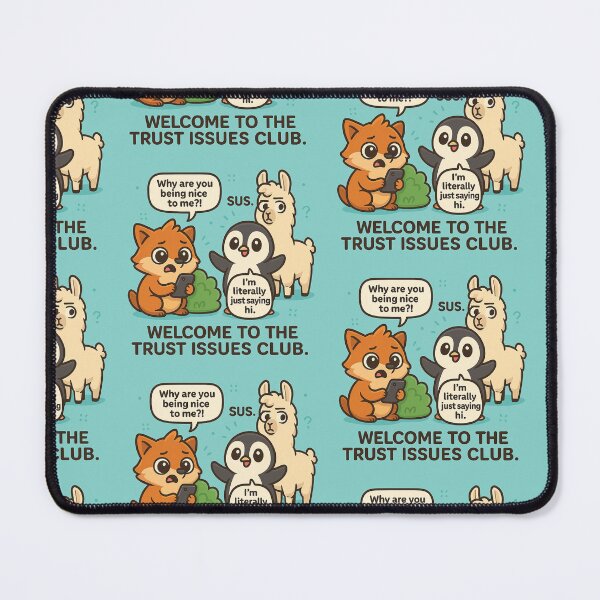 Item preview, Welcome to the Trust Issues Club | Funny Animal Art designed and sold by wibby-color.