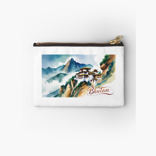 Item preview, Bhutan Mountain Temple – Spiritual Architecture in Watercolor designed and sold by StormArte.