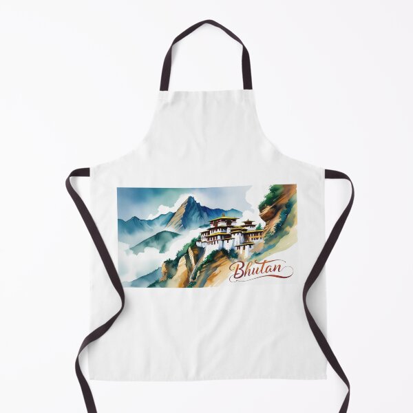 Item preview, Bhutan Mountain Temple – Spiritual Architecture in Watercolor designed and sold by StormArte.
