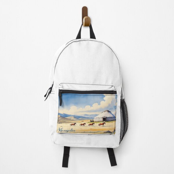 Item preview, Mongolian yurt in the steppe – Nomadic life in watercolor designed and sold by StormArte.