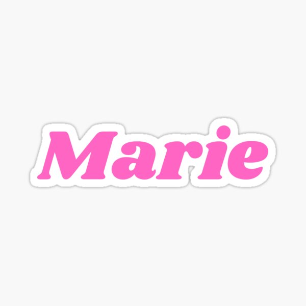 Marie Name Tag Stickers for Sale | Redbubble