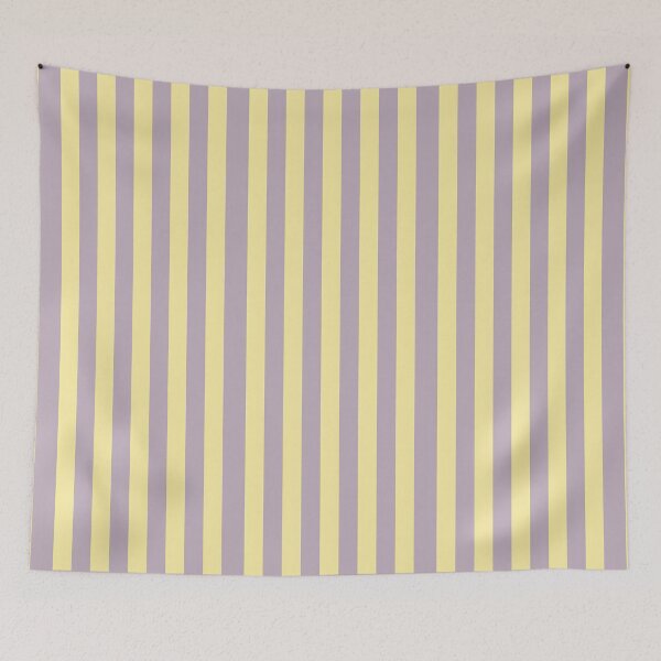 Item preview, Vintage Retro Vertical Stripe Mid Mod Cozy Boho Accent Piece   Yellow Lavender designed and sold by Prints and Lifestyle.