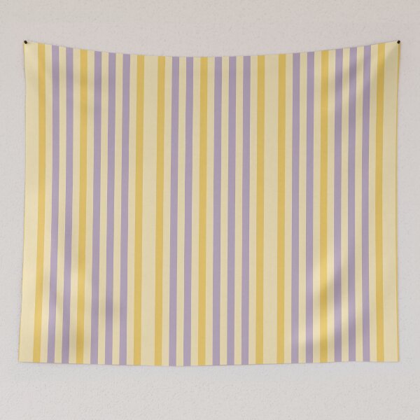 Item preview, Vintage Retro Vertical Stripe Mid Mod Cozy Boho Accent Piece    Yellow Lavender designed and sold by Prints and Lifestyle.