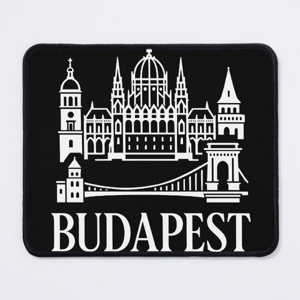 Item preview, Budapest Typography Art – Retro Travel-Inspired Design designed and sold by OzzFrequency.