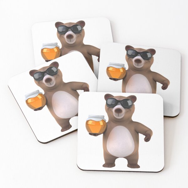 Item preview, 3D Bear Holding a Honey Jar – Cute Animal Illustration for Kids and Nursery Decor designed and sold by PrintCreations9.
