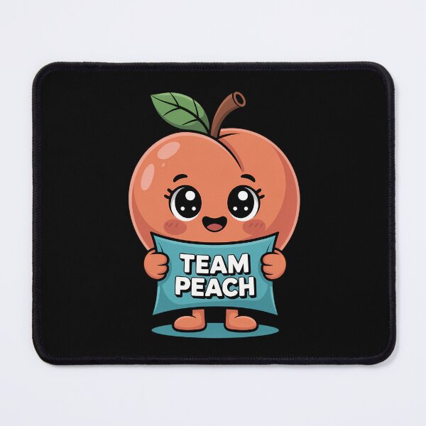 Item preview, Team Peach, Kawaii Peach Mascot, Funny Fruit designed and sold by tearbytea.
