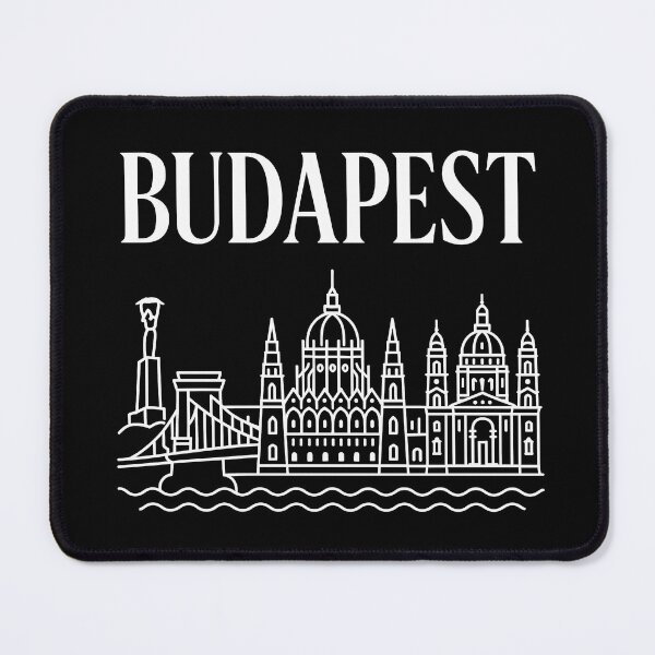 Item preview, Budapest Typography Art – Retro Travel-Inspired Design designed and sold by OzzFrequency.