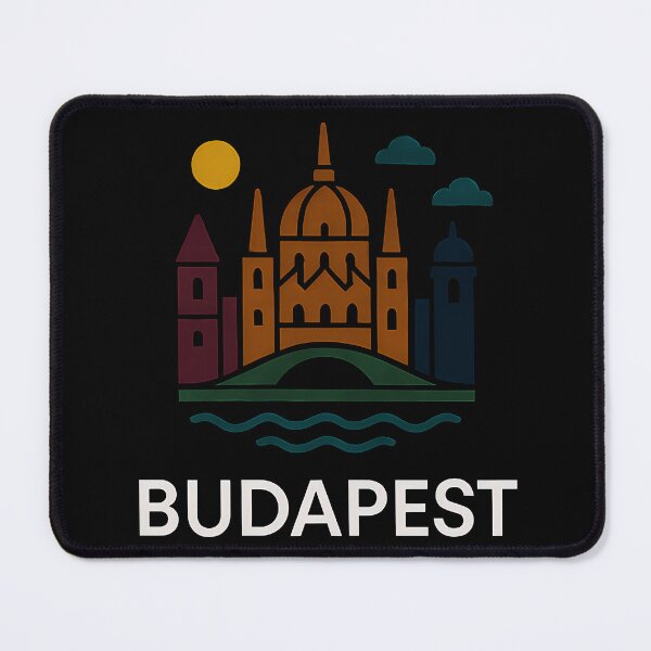 Item preview, Budapest Typography Art – Retro Travel-Inspired Design designed and sold by OzzFrequency.