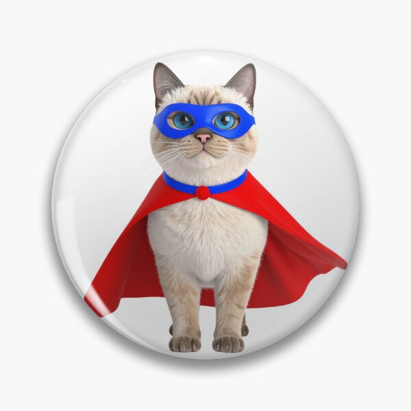 Artikelvorschau, 3D-Katze mit Superheldenumhang – Niedliche Illustration eines heldenhaften Tiercharakters entworfen und verkauft von PrintCreations9.