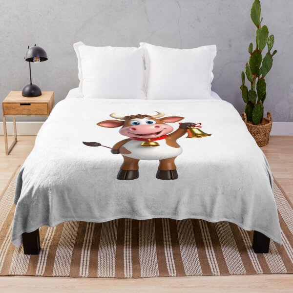 Item preview, 3D Cow with Bell and Friendly Face – Cute Farm Animal Illustration designed and sold by PrintCreations9.
