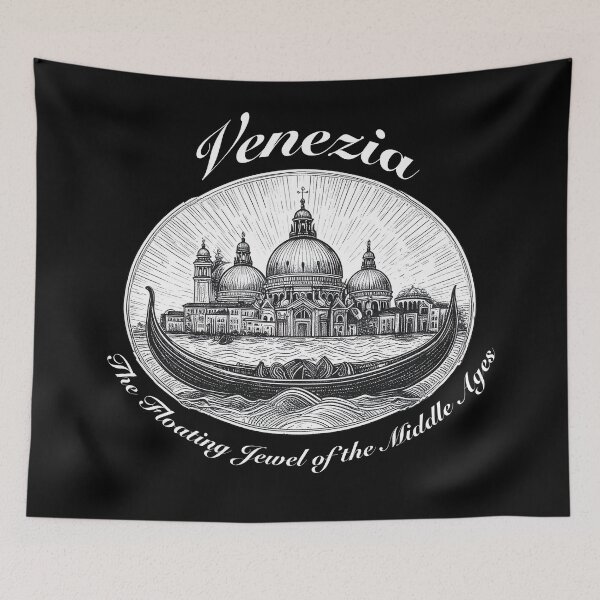 Item preview, Venice in Medieval Italy Engraving print designed and sold by kacperartdesign.