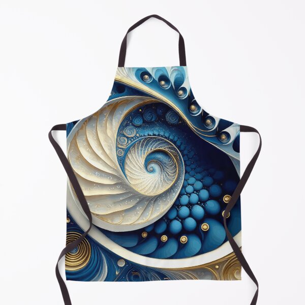 Aperçu de l'œuvre Art abstrait bleu de Fibonacci créée et vendue par Vicky Brago-Mitchell®.