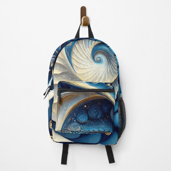 Artikelvorschau, Blaue abstrakte Fibonacci-Kunst entworfen und verkauft von Vicky Brago-Mitchell®.